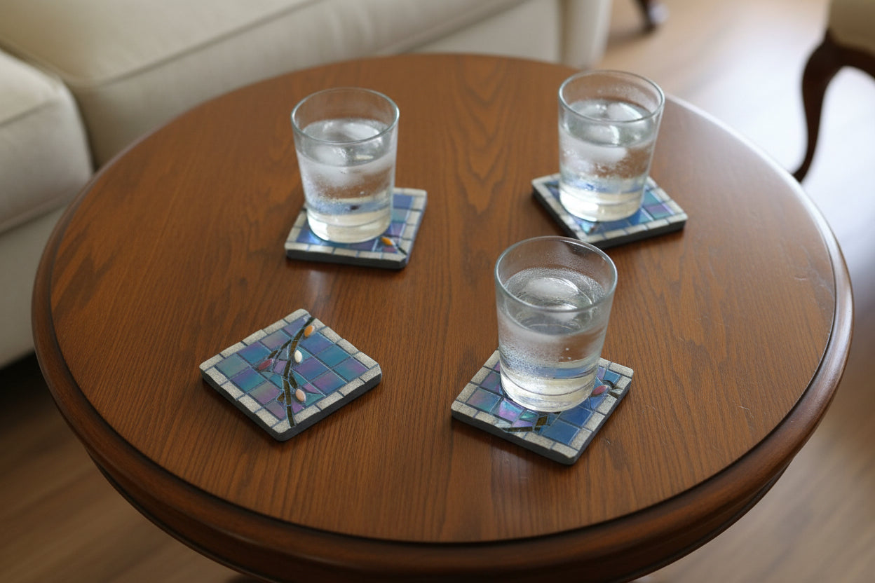 Azure Vine Symphony Coasters
