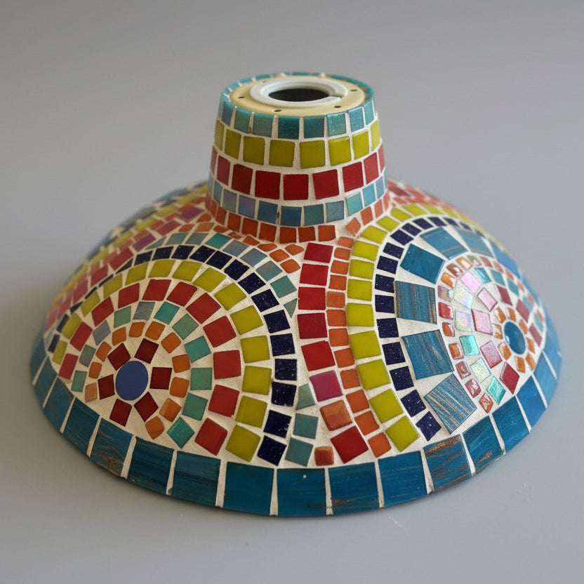 a lampshade mosaic art